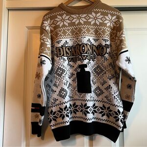 Disaronno Velvet unisex Holiday Sweater - NWOT! Black, Brown and White Size XL